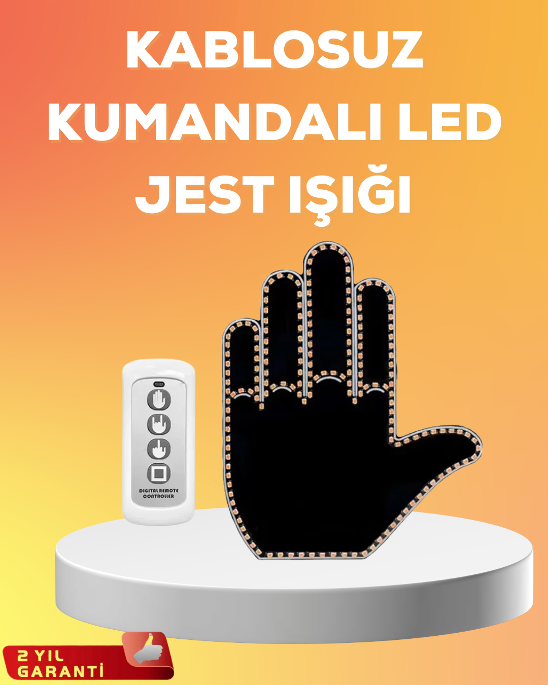 Kompakt Tasarımlı LED Jest Işığı – Selam ve Teşekkür Modları - Lisinya
