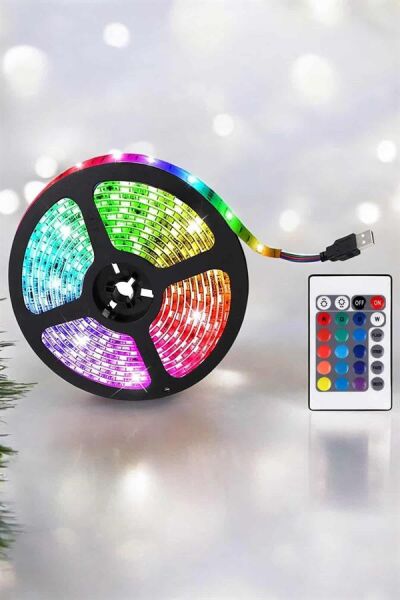 RGB Işıklı 10Metre Şerit Led Kumandalı Yeni Nesil - Lisinya