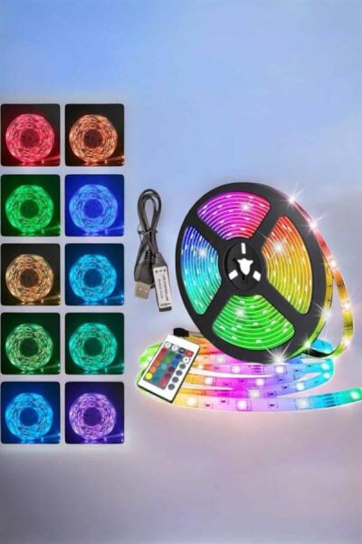 RGB Işıklı 10Metre Şerit Led Kumandalı Yeni Nesil - Lisinya