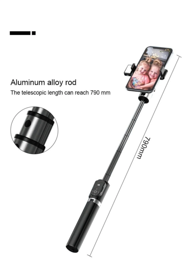 Led Işıklı Selfie Çubuğu Bluetooth Kumandalı Kablosuz Tripot Selfie Monopod Selfie Stick ( Lisinya )