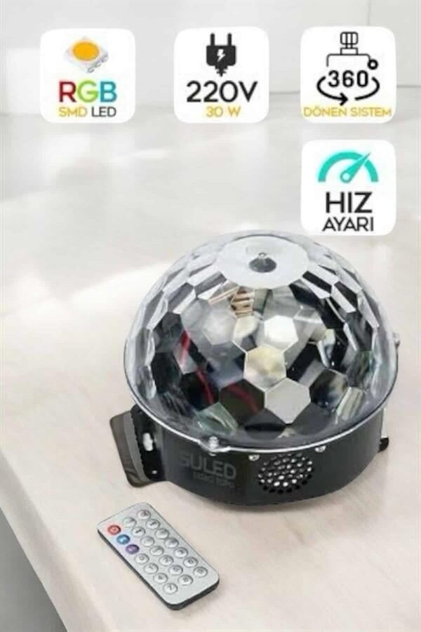 YamanHobi Masaüstü Disko Topu Işık Bluetooth ve Uzaktan Kumandalı