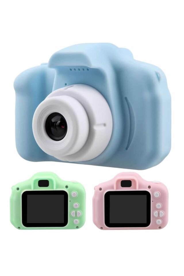 Mini Çocuk Kamerası 1080P HD Fotoğraf ve Video Kamerası Hafıza Kartlı-Yeşil