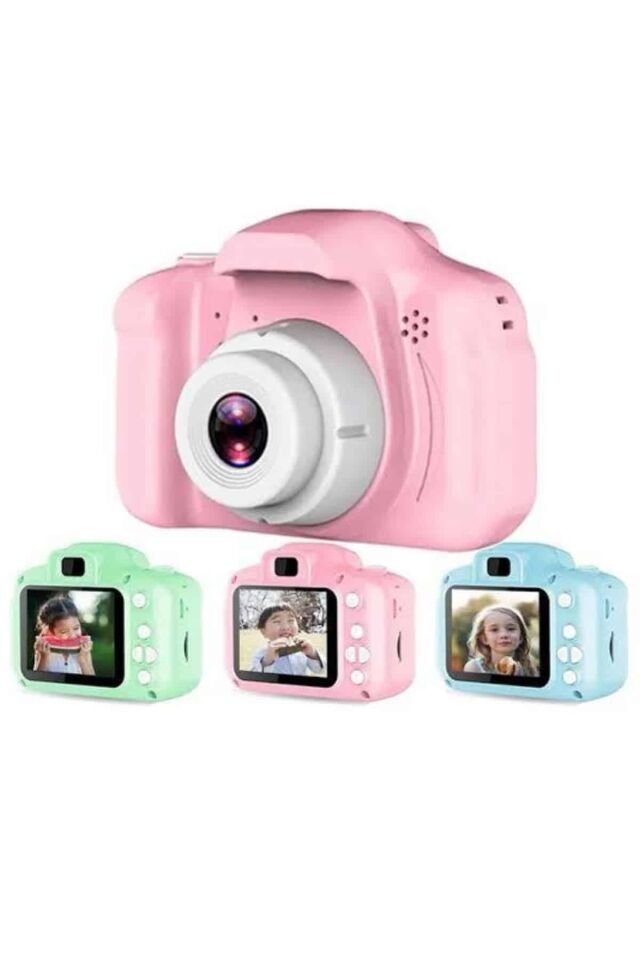 Mini Çocuk Kamerası 1080P HD Fotoğraf ve Video Kamerası Hafıza Kartlı-Yeşil