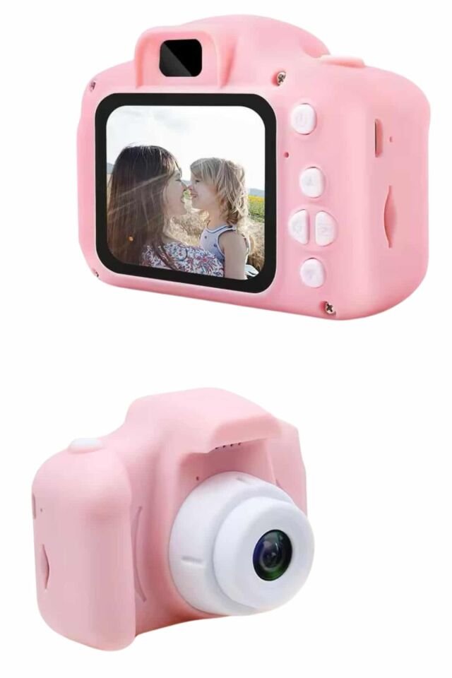 Mini Çocuk Kamerası 1080P HD Fotoğraf ve Video Kamerası Hafıza Kartlı-Yeşil