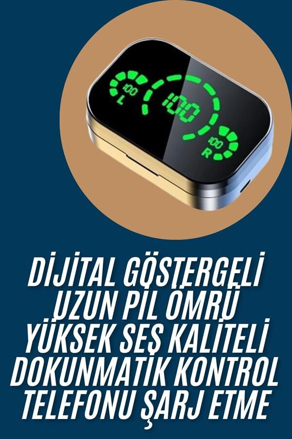 2025 Model Bluetooth Kulaklık Telefon Şarj Edebilen Çağrı Cevaplama Dijital Göstergeli - Lisinya
