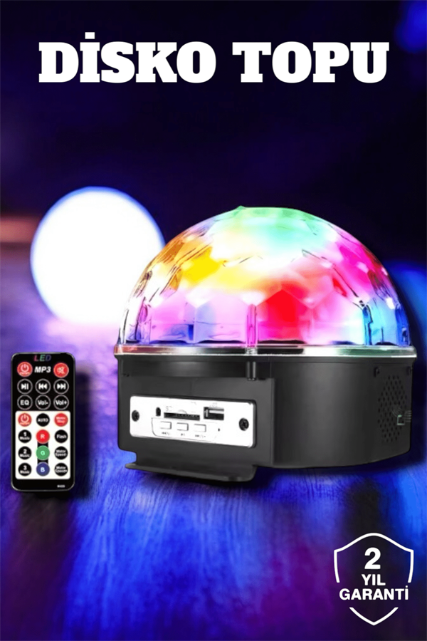 YamanHobi Masaüstü Disko Topu Işık Bluetooth ve Uzaktan Kumandalı