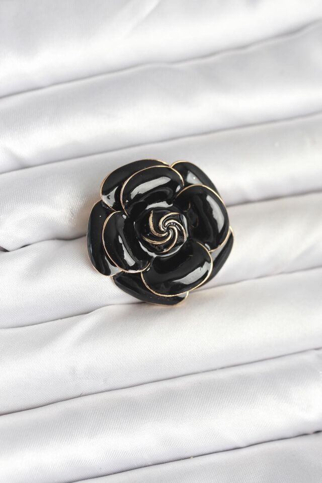 Siyah Gül Model Broş - Lisinya