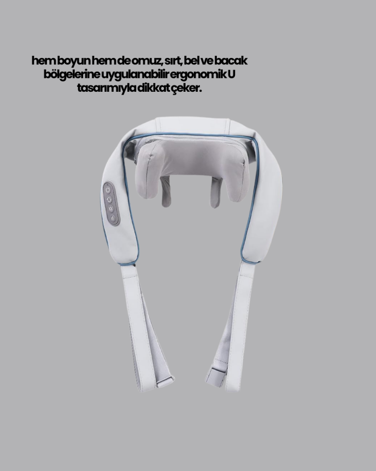 Titreşimli Boyun Masaj Cihazı Isı Terapili Şarjlı VNB-01 Ergonomik U Tasarım - Lisinya
