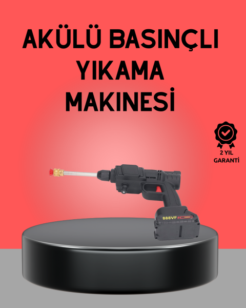 Akülü Basınçlı Yıkama Tabancası 450PSI Su Püskürtme Makinesi