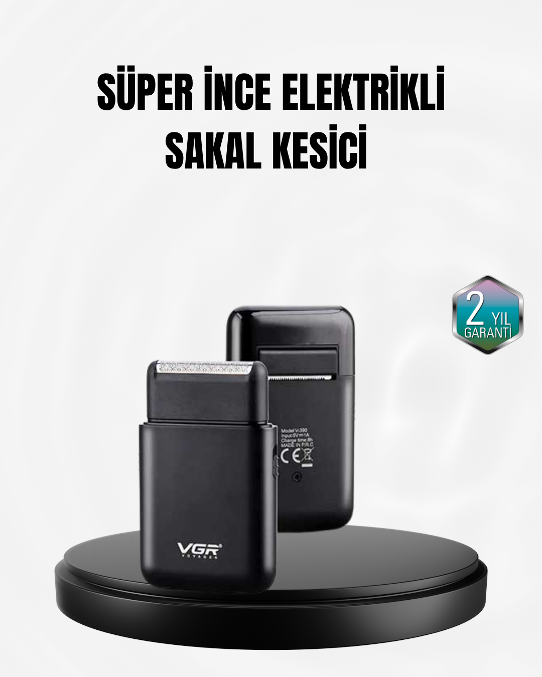 Taşınabilir Elektrikli Tıraş Makinesi USB Şarjlı 5W Motor ve 0.3 mm Hassas Kesim - Lisinya