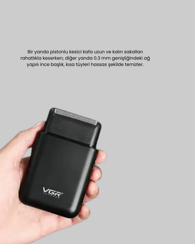 Taşınabilir Elektrikli Tıraş Makinesi USB Şarjlı 5W Motor ve 0.3 mm Hassas Kesim - Lisinya