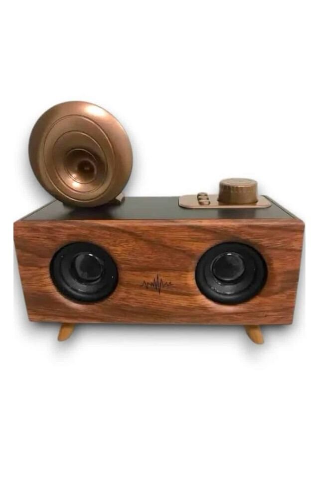 YamanHobi Nostaljik Ahşap Bluetooth Radyo FM AM SW SD Kart AUX Kahverengi