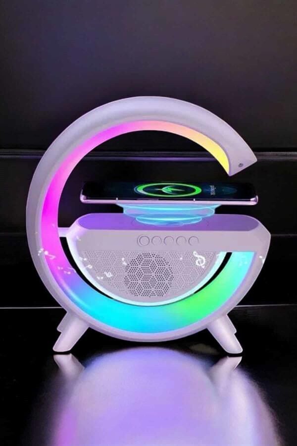 Bluetooth Hoparlör Dijital Göstergeli Wireless Şarj RGB Işıklı - Lisinya