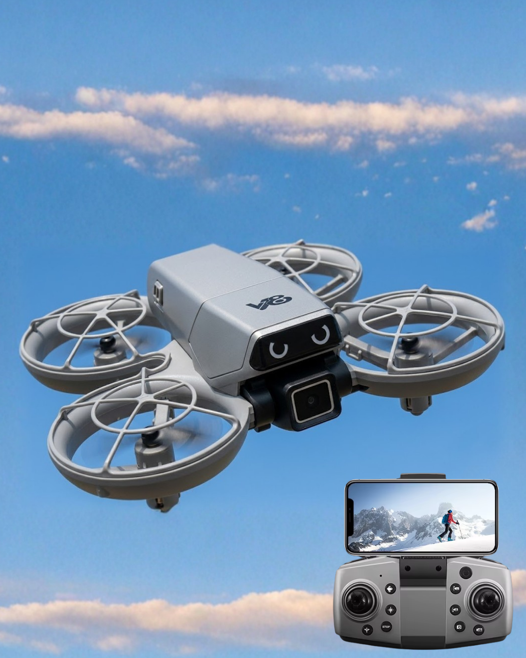 Kameralı Mini Drone Optical Flow Hover APP Kontrollü - Lisinya