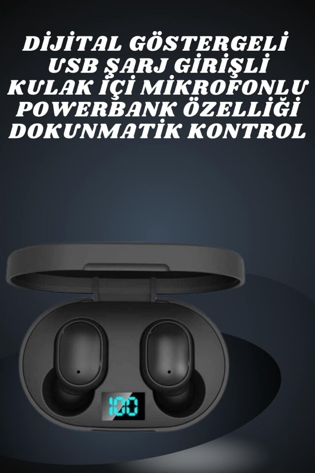 Çift Kulaklık Kampanyası Dokunmatik Kontrol Kulak İçi Yüksek Ses Kaliteli Mikrofonlu - Lisinya