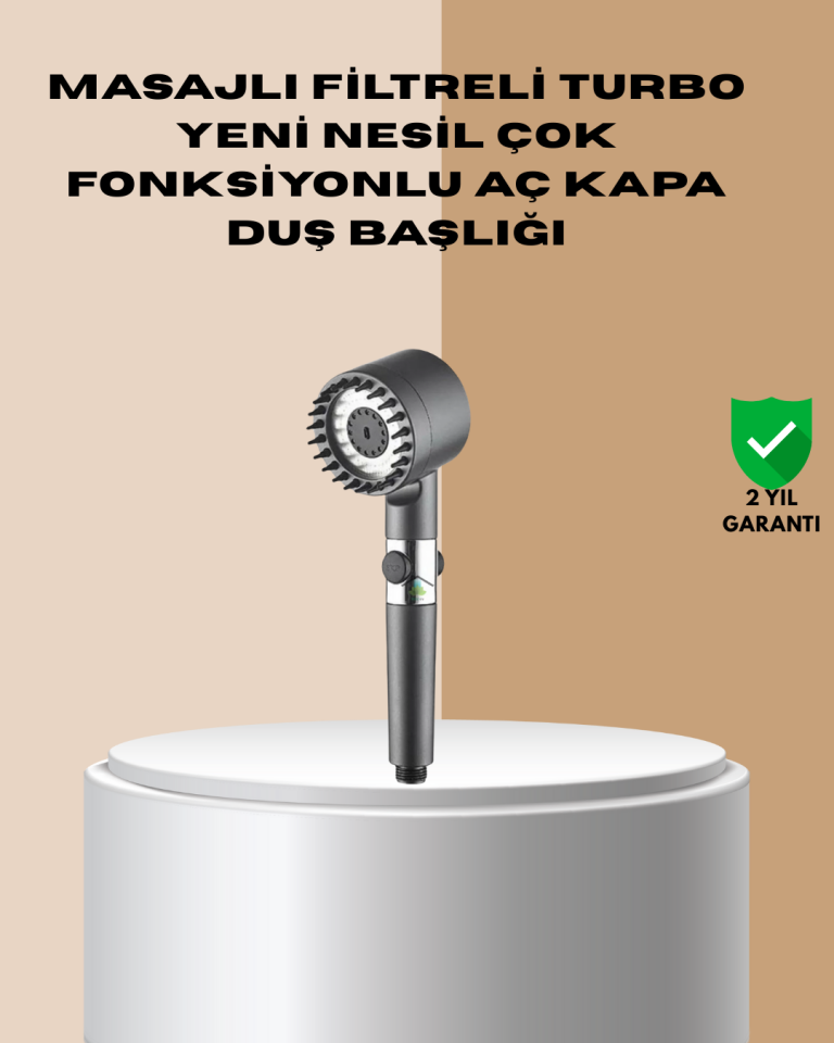 Çok Fonksiyonlu Filtreli Duş Başlığı Masaj Etkili - Lisinya
