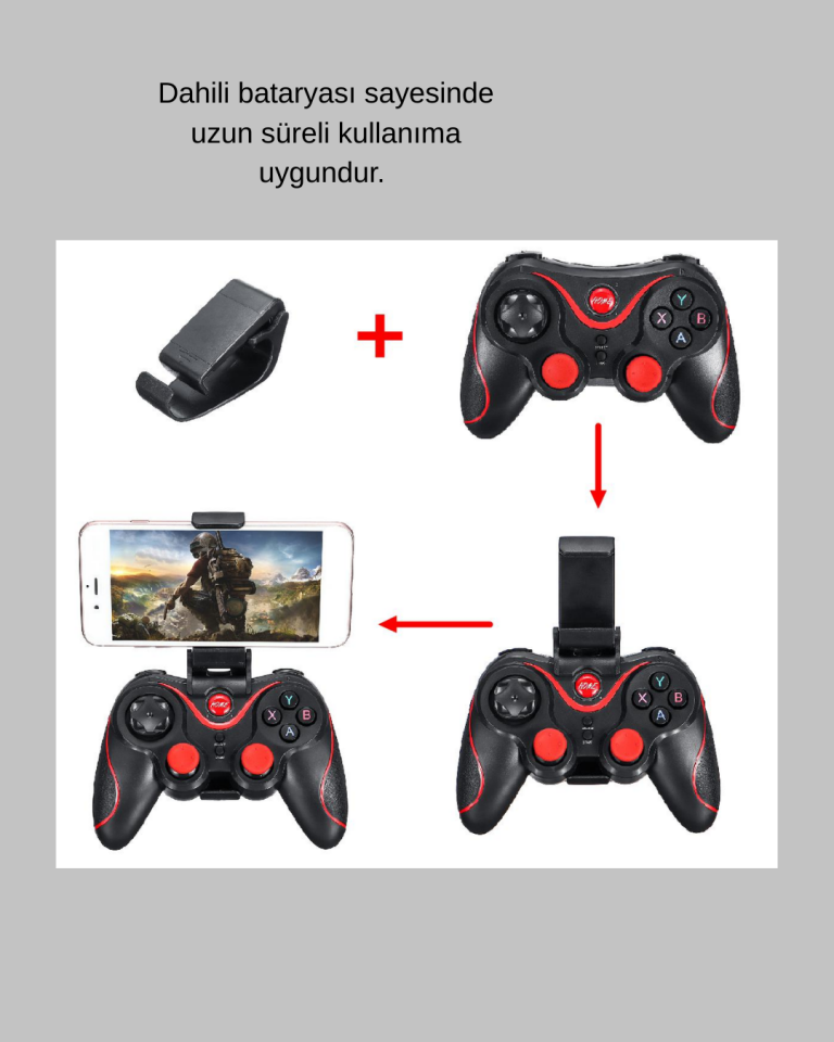 Telefon, Tablet ve PC İçin Çok Fonksiyonlu Bluetooth Gamepad - Lisinya