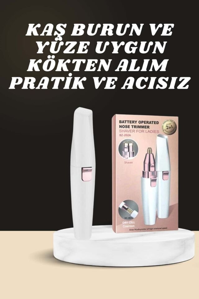Kulak Burun ve Yüz Epilasyon Aleti ve Yüz Masaj Aleti İkili Cilt Bakım Seti - Lisinya