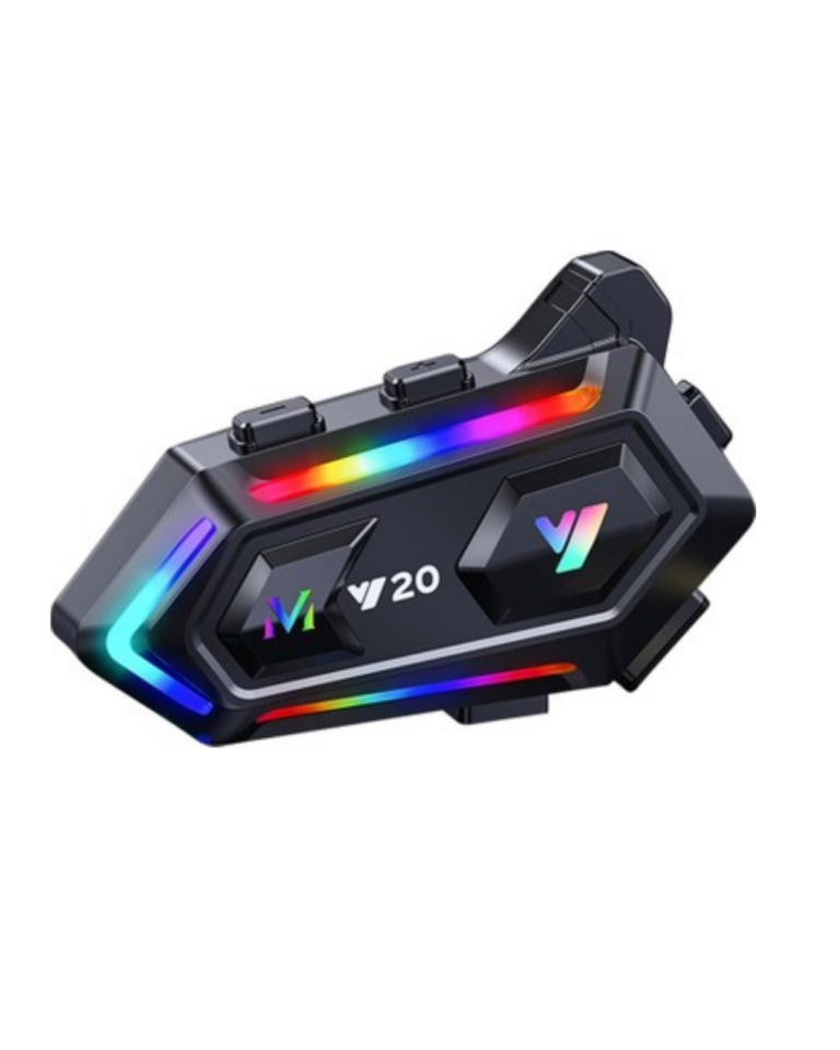 Yeni Nesil Bluetooth 5.3 Motosiklet Intercom RGB Işıklı 1000m Mesafeli - Lisinya