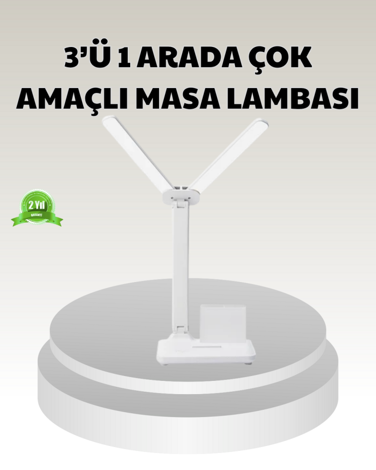 LED Işıklı Masa Lambası – Göz Yormayan, Kısılabilir ve Esnek Başlıklı - Lisinya