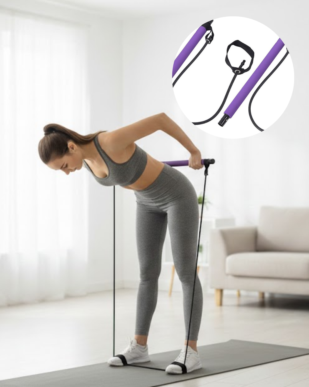 Pilates Bar Direnç Aleti Duruş Geliştirici ve Kas Güçlendirici - Lisinya
