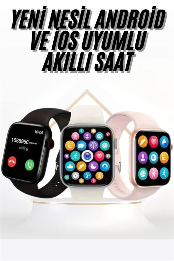 Akıllı Saat Uyku ve Sağlık Takibi Arama Cevaplama 44 MM Amoled Ekran - Lisinya