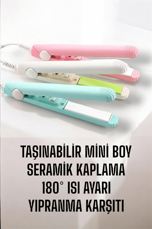 Seramik Kaplama Taşınabilir Mini Saç Düzleştirici Seyahat Dostu Tasarım - Lisinya