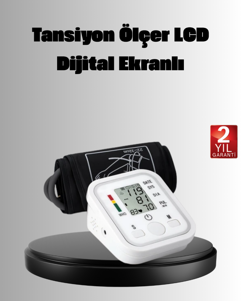Üst Koldan Ölçüm Dijital Tansiyon Aleti – IHB Aritmi Uyarılı ve Çift Hafızalı - Lisinya
