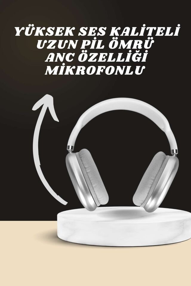 Kulak Üstü P9 Kablosuz Bluetooth Kulaklık ve 7 Kordonlu Akıllı Saat - Lisinya