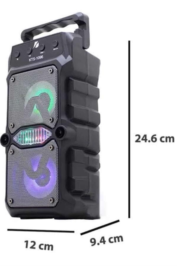 Taşınabilir Kablosuz Bluetooth Hoparlör Uzun Pil Ömrü Led Işıklı - Lisinya