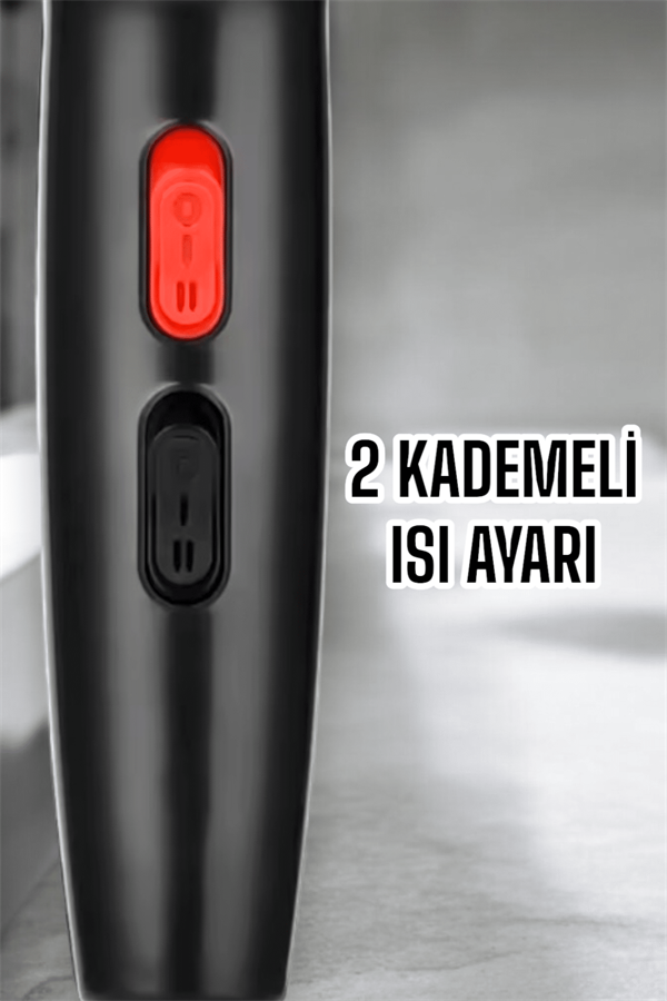 Tüm Saç Tiplerine Uygun, İki Kademeli Hız Ayarlı Fön Makinesi - Lisinya