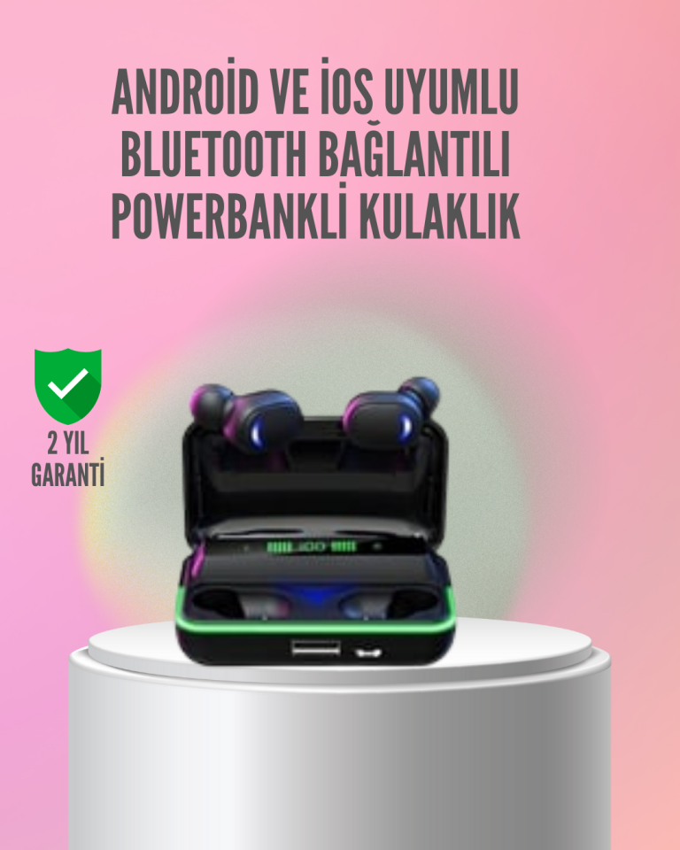 Powerbank Özellikli Bluetooth 5.1 Kulaklık Oyun ve Müzik İçin - Lisinya