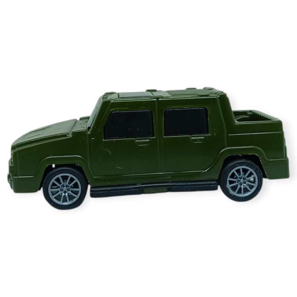 Çek Bırak Arabalar 10 Cm - Yeşil Çift Kabin Pick-Up (Lisinya)