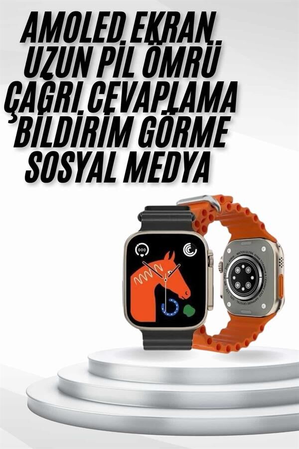 Yeni Nesil Akıllı Saat Müzik Dinleme Bildirim Görme Sesli Asistan Desteği - Lisinya