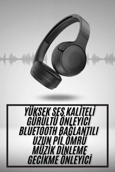 Yeni Nesil Kulak Üstü Bluetooth Kulaklık Type-C Girişli Yüksek Ses Kaliteli