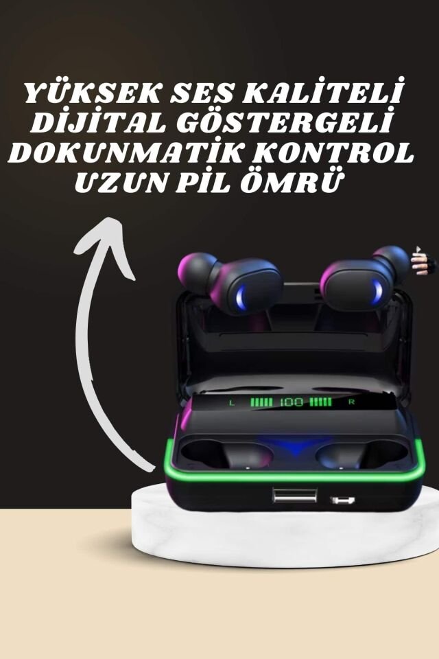 Yeni Nesil Akıllı Saat ve Bluetooth Kulaklık Android Ve İOS Uyumlu Uyku ve Sağlık Takibi