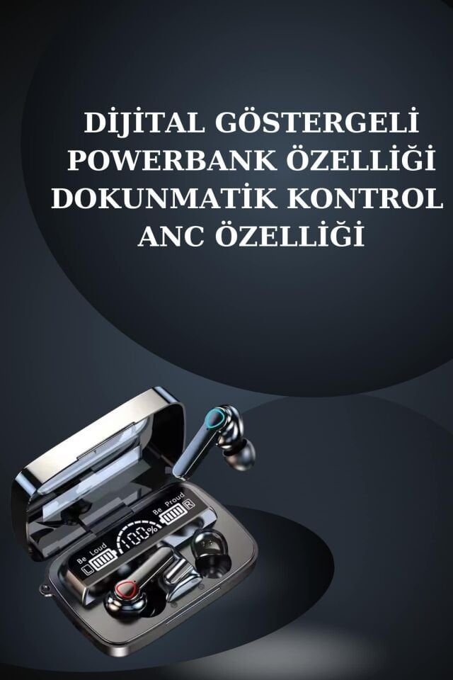 Dijital Göstergeli Powerbank Bluetooth Kulaklık ve Yeni Nesil Amoled Ekran Akıllı Saat YamanHobi