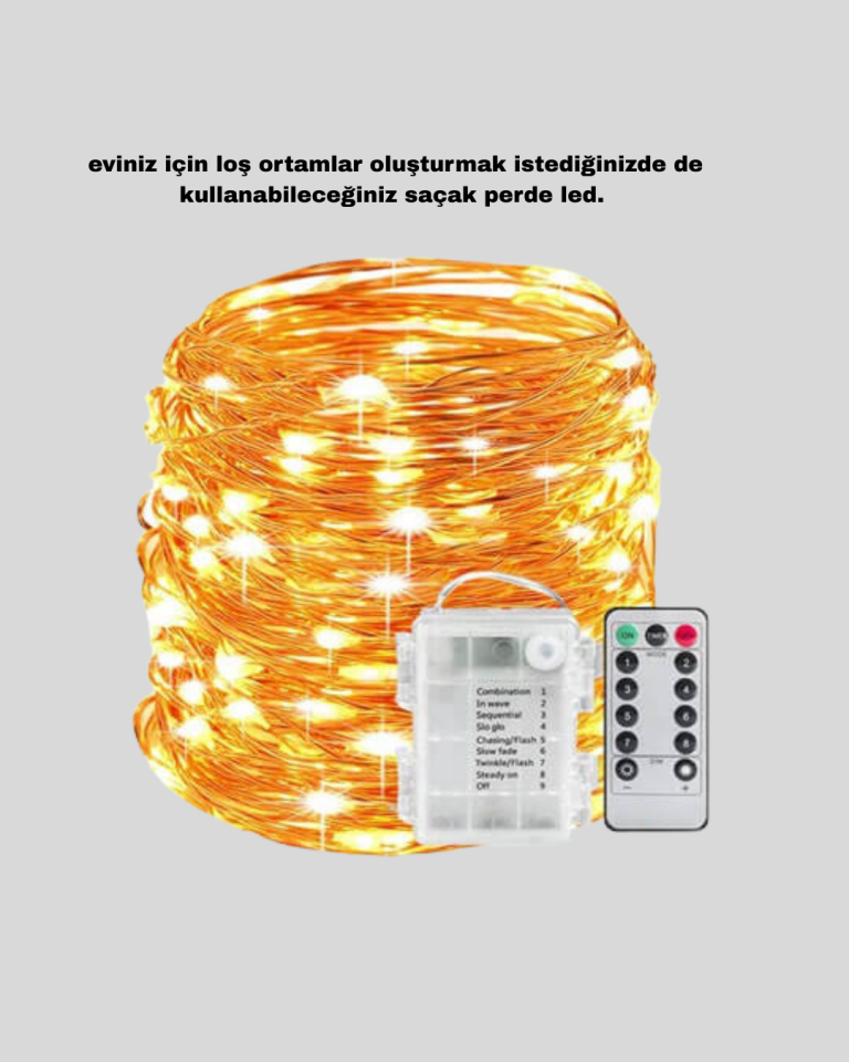 Romantik Ambiyans İçin Uzaktan Kumandalı Günışığı Peri Led - Lisinya