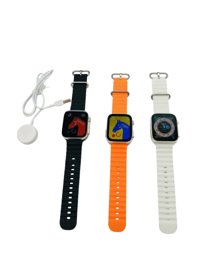 Yeni Model Akıllı Saat Ultra Smart Watch Gümüş Kasa 45mm Titreşim - Yamanhobi