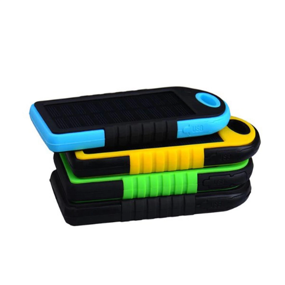 YamanHobi LED Fenerli Güneş Enerjili Powerbank Siyah