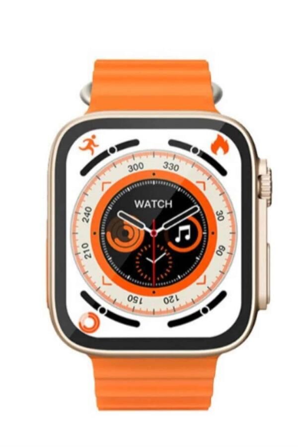 Yeni Model Akıllı Saat Ultra Smart Watch Gümüş Kasa 45mm Titreşim - Yamanhobi