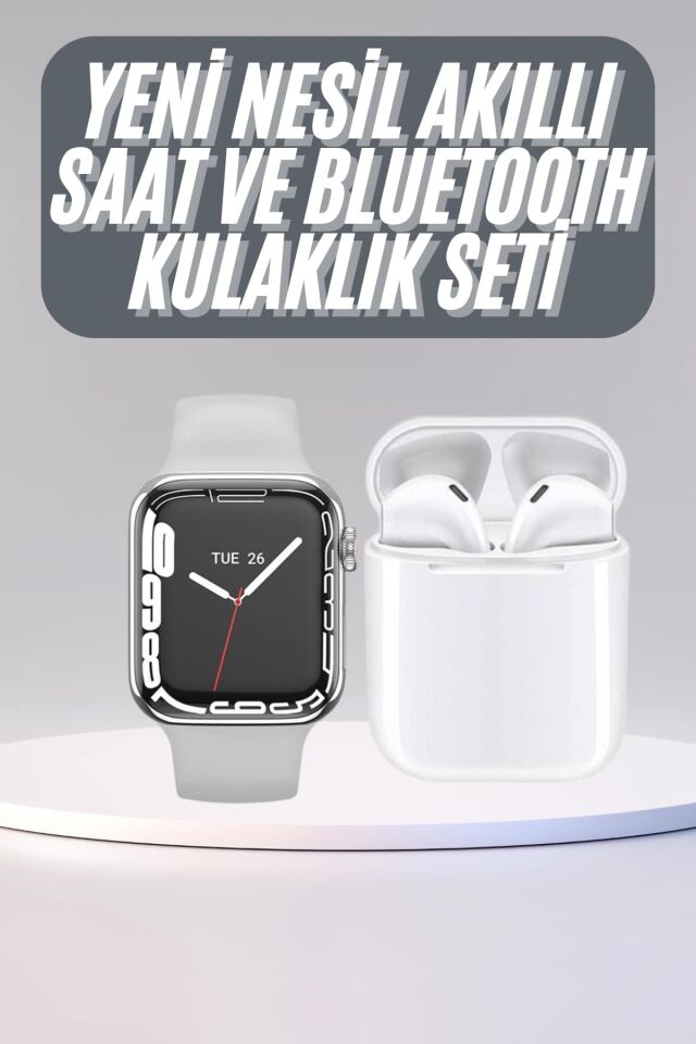 Akıllı Saat Kulaklık Hediyeli Uyku ve Sağlık Takibi Yapabilen Uzun Ömürlü - Lisinya