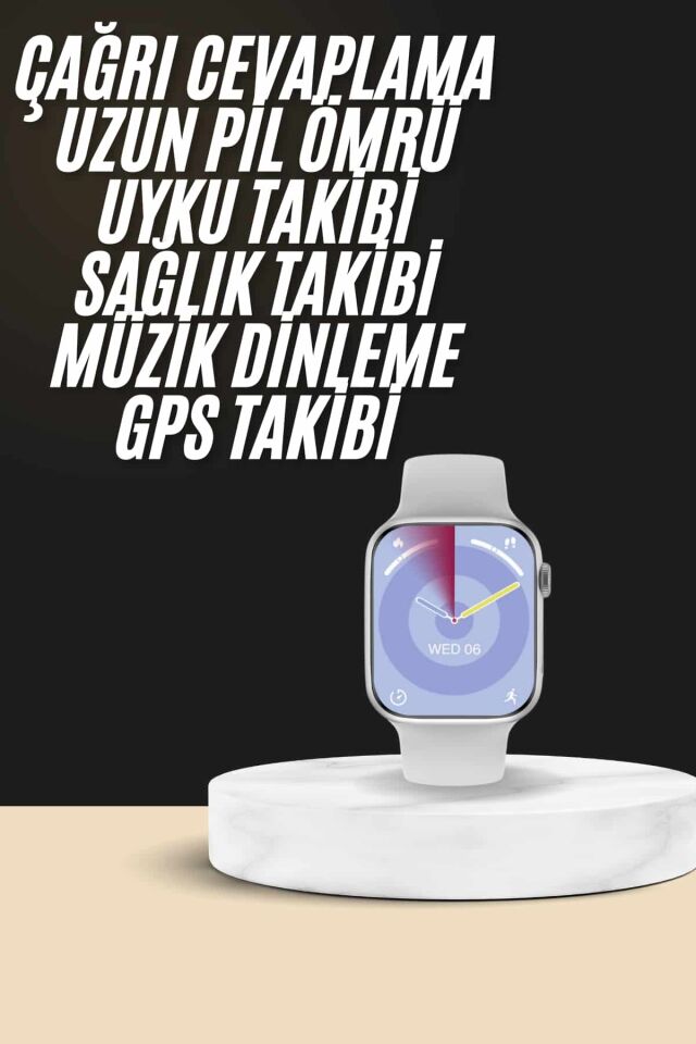 Akıllı Saat Kulaklık Hediyeli Uyku ve Sağlık Takibi Yapabilen Uzun Ömürlü - Lisinya