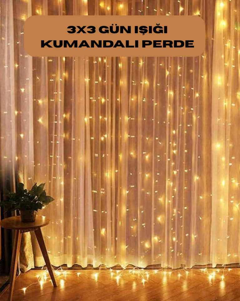 8 Fonksiyonlu Uzaktan Kumandalı Günışığı Perde Peri Led Dekoratif Işık - Lisinya
