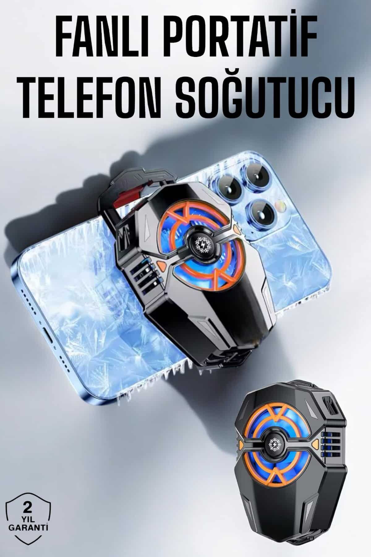 YamanHobi Telefon Soğutucu Fan Mobil Oyun İçin Taşınabilir Siyah