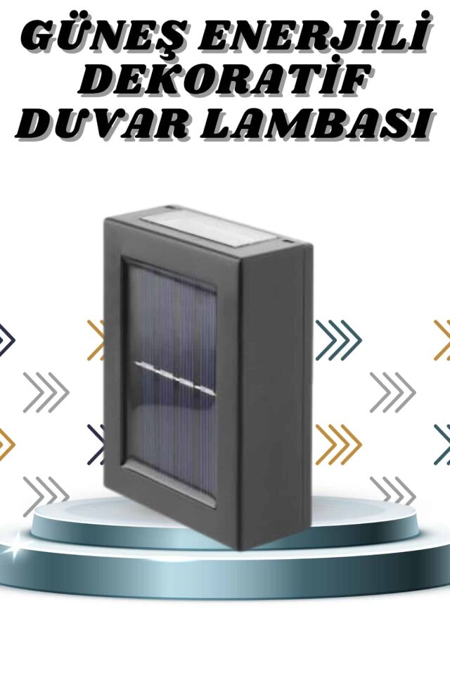 Solar Lamba Dekoratif Aplik Su Geçirmez Led Işıklı Duvar Lambası - Lisinya