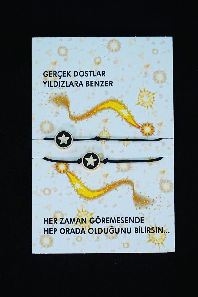 Gerçek Dostlar Yıldızlara Benzer - Arkadaş Şans Bilekliği