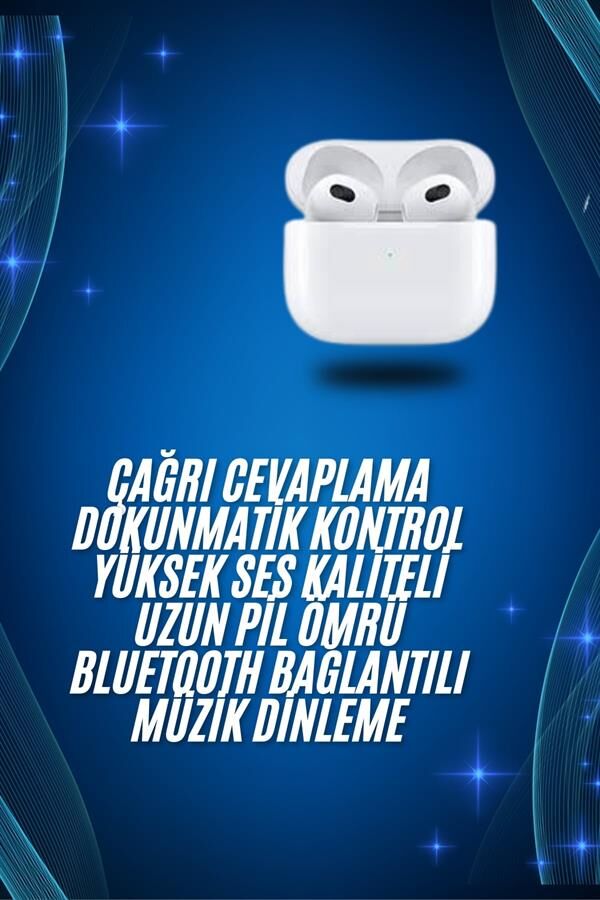 3.Nesil İOS Android Uyumlu Bluetooth 5.0 Beyaz Çağrı Cevaplama - Lisinya