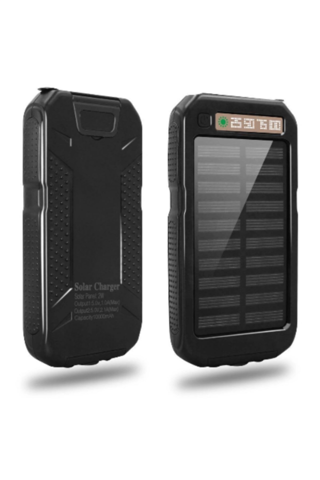 YamanHobi 15000 mAh Güneş Enerjili Powerbank LED Fenerli Taşınabilir Şarj Cihazı