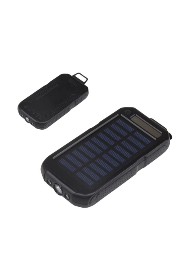 YamanHobi 15000 mAh Güneş Enerjili Powerbank LED Fenerli Taşınabilir Şarj Cihazı